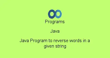 Java Program to reverse words in a given string