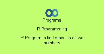 R Program to find modulus of two numbers