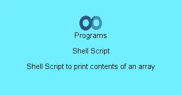 Shell Script to print contents of an array