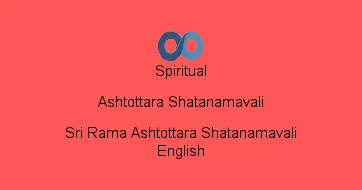 Sri Rama Ashtottara Shatanamavali English